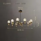 Люстра HELIUM B 10 плафонов Lampatron 8271-22542