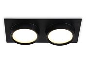 Встраиваемый светильник Ambrella light TN6743/2 BK черный IP44 GX53/2 210*110*57