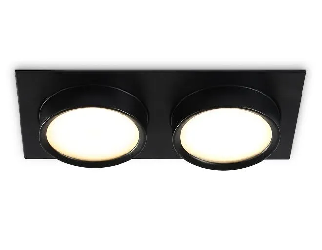 Встраиваемый светильник Ambrella light TN6743/2 BK черный IP44 GX53/2 210*110*57