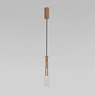 Подвесной светильник LED со стеклянным плафоном Eurosvet 50254/1 латунь a063278