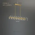 Реечный, рядный светильник GLORIOLE SPIN LINE Тип C. 40 LED. Lampatron gloriole-spin-line-c-40 9127-25994