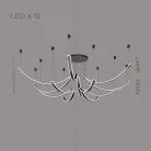 Готовая комбинация светильников TEOLINE 12 ламп. 60 + 100 см Lampatron 6470-17454