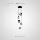 Подвесной светильник NORMAN 5 подвесов. Цвет черный Lampatron norman-5-black 8677-24261