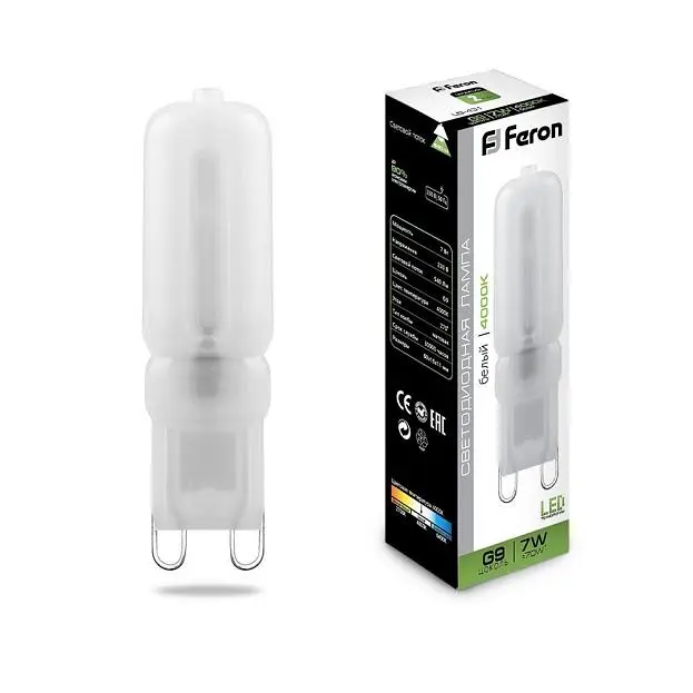 Лампа светодиодная Feron 25756 LB-431 G9 7W 4000K Лампа светодиодная Feron 25756 LB-431 G9 7W 4000K
