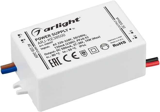 Блок питания для светодиодной ленты Arlight 028397 ARJ-MINI Блок питания для светодиодной ленты Arlight 028397 ARJ-MINI