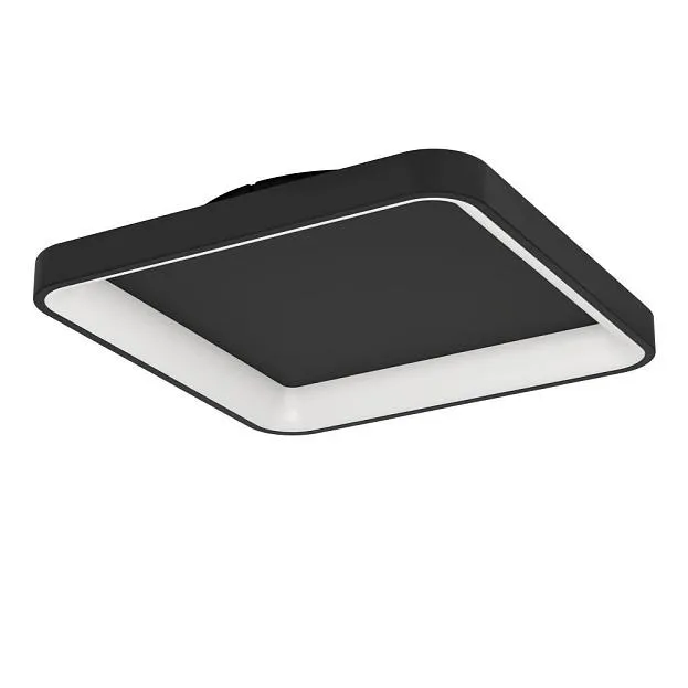 Светодиодный потолочный светильник 12W(LED), 350x350, пластик, сталь, черный, 2700-6500K, 1440lm Eglo 901252 LORETELLO