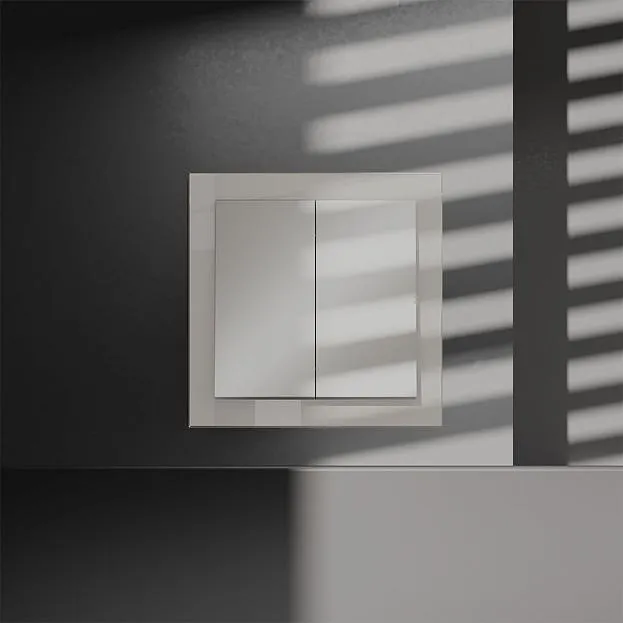 Перекрестный переключатель встраиваемый двухклавишный 10А, (кашемир) Voltum VLS020503 S70