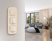 Комплект механизма 2-клавишного перекрестного выключателя 10A-250V OMEGA Бежевый глянец Volt MO303030 QUANT