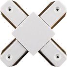 Коннектор Feron 10330 Х-образный однофазный для шинопровода, белый, LD1002