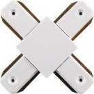 Коннектор Feron 10330 Х-образный однофазный для шинопровода, белый, LD1002