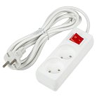 Розеточные блоки, удлинители Uniel S-CU2-3B WHITE Ultra
