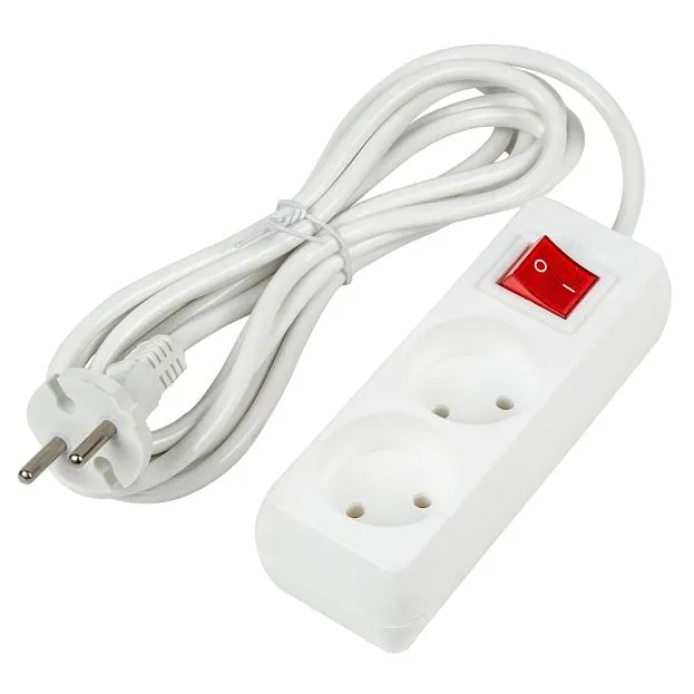Розеточные блоки, удлинители Uniel S-CU2-3B WHITE Ultra