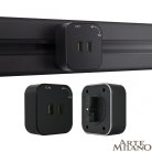 Трековая розетка, 2.1A 250V Arte Milano 380022TS/USBx2 Black Am