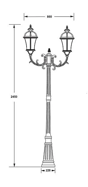 Наземный фонарь Oasis Light 95209LA/16 Gw ROMA L
