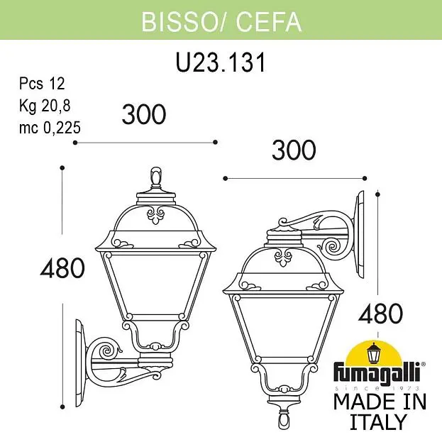 Светильник уличный настенный FUMAGALLI BISSO/CEFA U23.131.000.VXE27 (U23.131.000.VXF1R) Светильник уличный настенный FUMAGALLI BISSO/CEFA U23.131.000.VXE27 (U23.131.000.VXF1R)