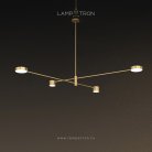 Люстра SUNSHINE 4 плафона. Латунь. Размер L. Lampatron 1666-22314