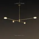 Люстра SUNSHINE 4 плафона. Латунь. Размер L. Lampatron 1666-22314