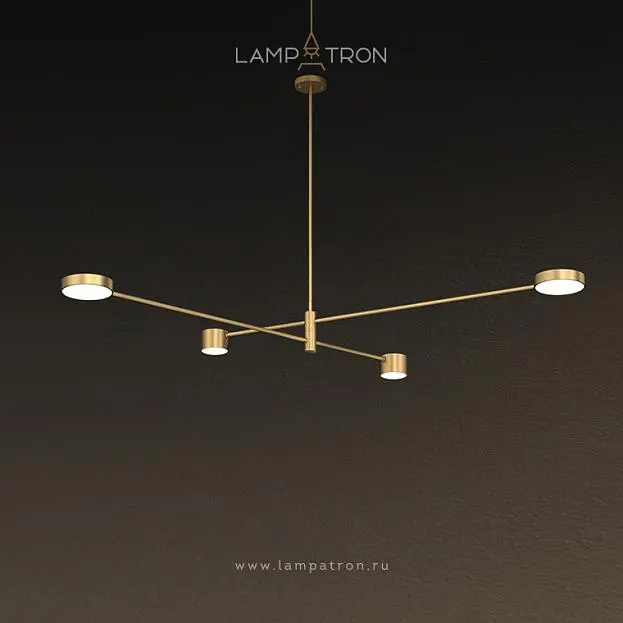 Люстра SUNSHINE 4 плафона. Латунь. Размер L. Lampatron 1666-22314 Люстра SUNSHINE 4 плафона. Латунь. Размер L. Lampatron 1666-22314