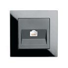 Розетка компьютерная 1-местная RJ-45 серия Катрин черный Stekker 39510 GLS00-7007-05