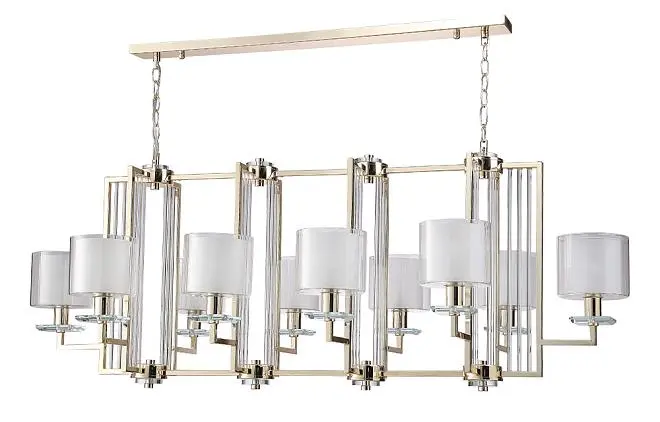 Подвесная люстра Crystal Lux NICOLAS SP10 L1300 GOLD/WHITE