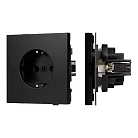 Механизм электрической розетки SCT-TENDO-MEU1-PL-BK (230V, 16A) (Arlight, Черный) 054079