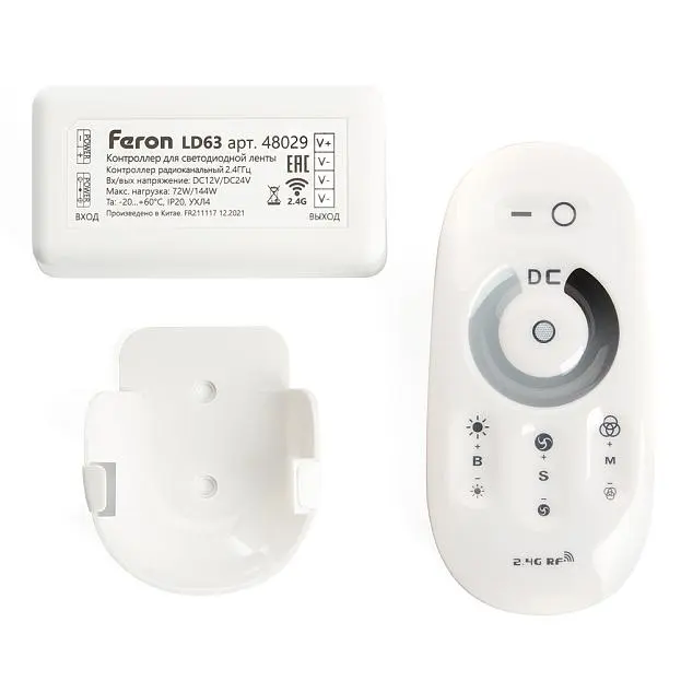 Контроллер диммер для светодиодной ленты с П/У Feron 48029 12-24V, LD62