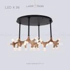 Потолочная люстра SANTANA CH 36 ламп. Цвет Светлое Дерево Lampatron 4240-10604