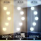 RGB LED Умная каскадная люстра Матовый Хром Citilux CL228A051 Адам Смарт