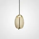 Подвесной светильник WICK Модель C. Цвет плафона янтарь. Цвет металла латунь. Lampatron 1849-1882