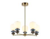 Люстра светодиодная на штанге Ambrella light LH53164/5 SB/WH 