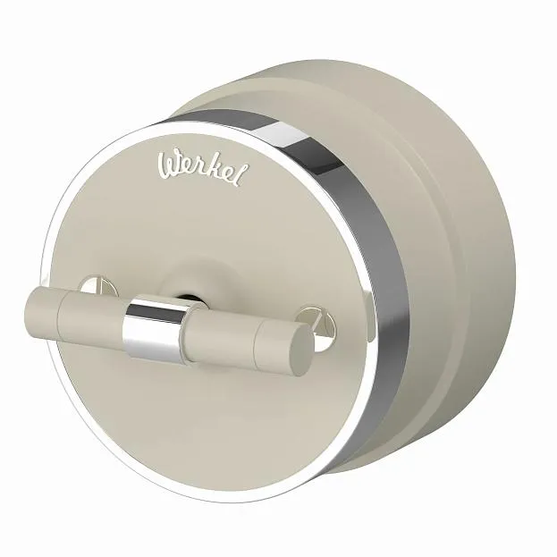 Переключатель одноклавишный Werkel W5812055 (слоновая кость матовый/хром) a055917 Переключатель одноклавишный Werkel W5812055 (слоновая кость матовый/хром) a055917