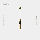 Подвесной светильник NIORD Тип A. Цвет Латунь + Черный Lampatron 7246-19903