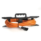 Удлинитель-шнур на рамке 1-местный c/з STEKKER 39494 HM02-01-10, 10м, 3*0,75 Home, оранжевый