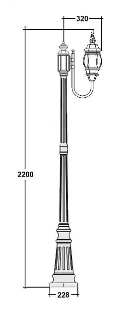 Наземный фонарь Oasis Light 83409S 10 Gb AMERICA S
