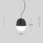 Подвесной светильник TARU Размер L. Цвет черный Lampatron taru-black-l 9016-25621
