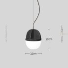 Подвесной светильник TARU Размер L. Цвет черный Lampatron taru-black-l 9016-25621