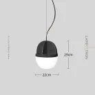 Подвесной светильник TARU Размер L. Цвет черный Lampatron taru-black-l 9016-25621