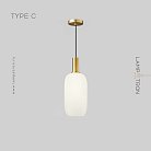 Подвесной светильник IRIS WHITE Тип C. Цвет Латунь Lampatron f-iris-white-c-brass 7262-19987