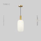 Подвесной светильник IRIS WHITE Тип C. Цвет Латунь Lampatron f-iris-white-c-brass 7262-19987