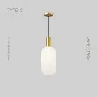 Подвесной светильник IRIS WHITE Тип C. Цвет Латунь Lampatron f-iris-white-c-brass 7262-19987