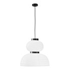 Светильник подвесной черный/белый D400*H380mm E27 2*60W Evoluce SLE6021-523-02 LYKKE