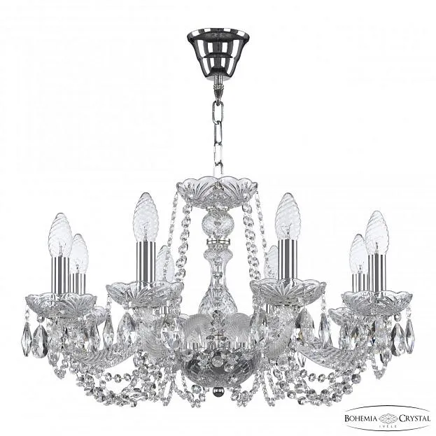 Люстра хрустальная Bohemia Ivele Crystal 119/8/200 Ni