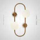 Бра HOOP WALL 2 плафона. Lampatron hoop-wall-gold-2 1965-7803