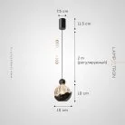 Подвесной светильник ECLA Цвет жемчужно-черный. С лифтом и сенсором. Трехцветный свет Lampatron 8973-25392