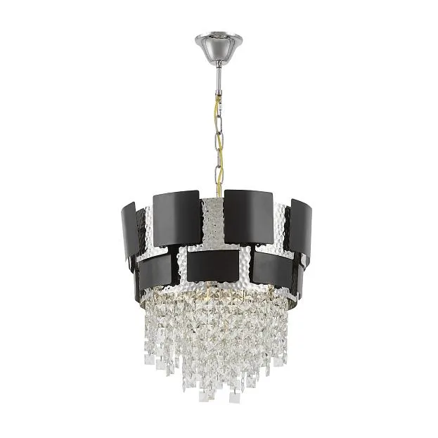 Подвесной светильник Lumina Deco LDP 7045-400 BK+CHR Kruvia Подвесной светильник Lumina Deco LDP 7045-400 BK+CHR Kruvia