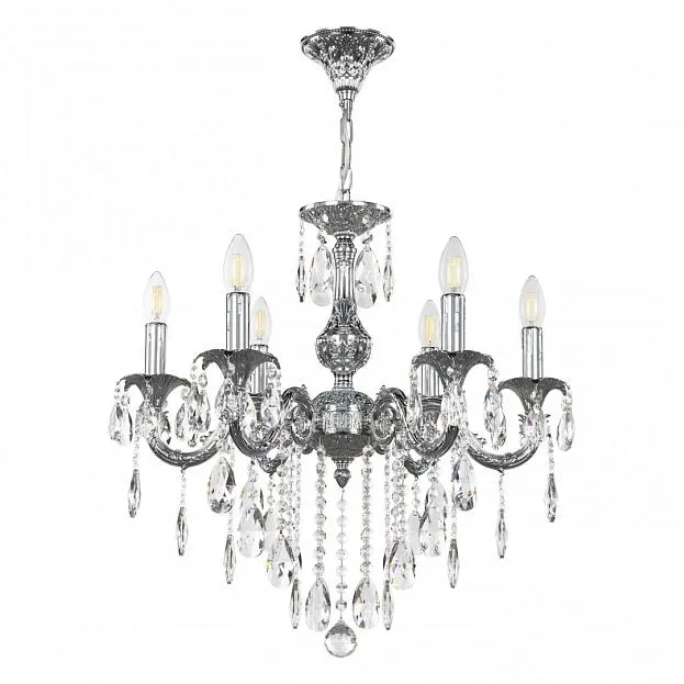 Люстра с хрустальными подвесками Bohemia Ivele Crystal AL79101/6/175 B Ni