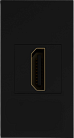 Розетка HDMI, 1мод., черн. (22.5х45мм) Donel DECF29AN 45х45