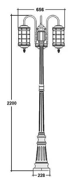 Наземный фонарь Oasis Light 81209B/10 down cover Bl BARSELONA