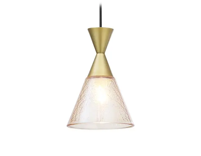 Подвесной светильник BK/GD черный/золото E27 max 60W D155*1000 Ambrella light TR3173