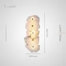 Бра MARBLE ROUGH WALL 5 ламп Lampatron f-marble-rough-wall-5-warm 9096-25901